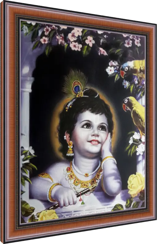 High Resolution Bal Krishna Print — photo frame preview | PrintPosters.in